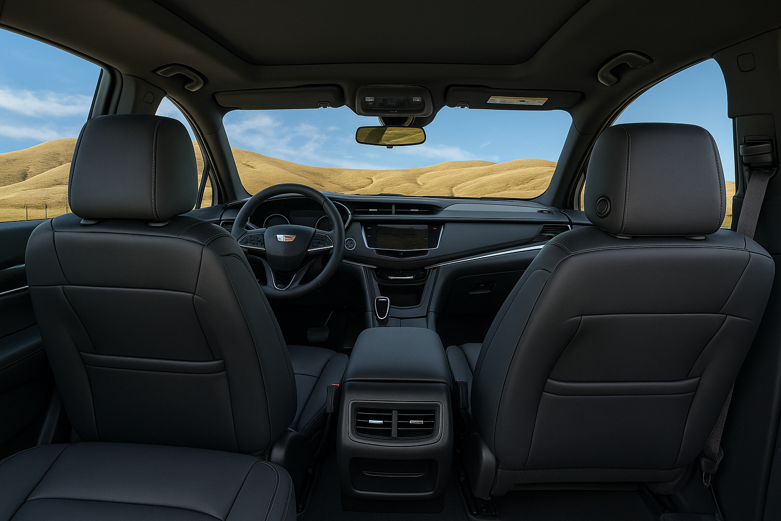 Luxury Cadillac XT6 SUV for premium limousine and airport transfer services in Bakersfield.