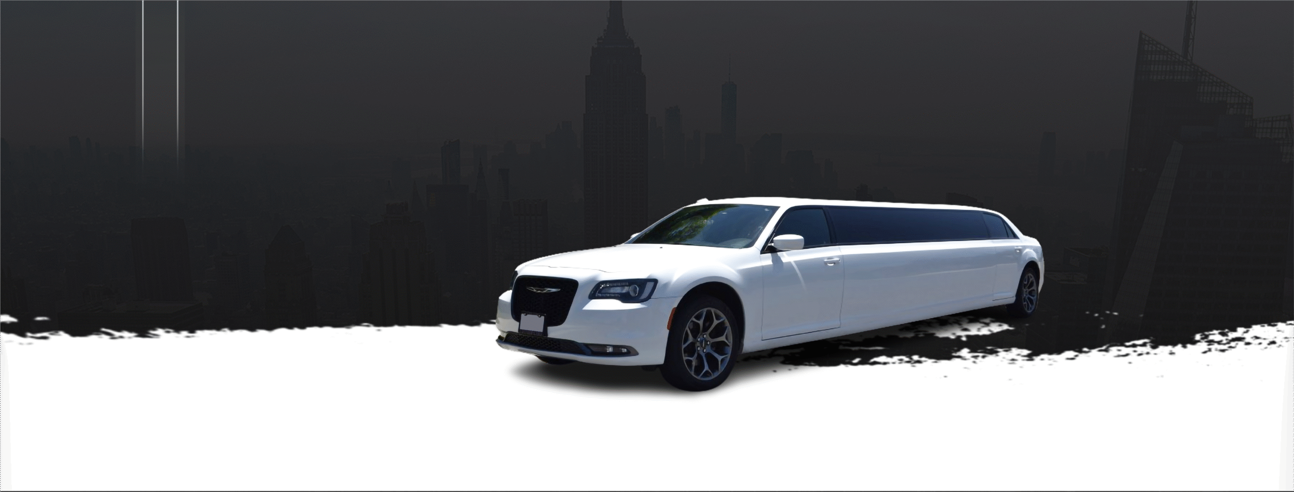 Chrysler White 300 Stretch Limousine luxury limo service in Bakersfield