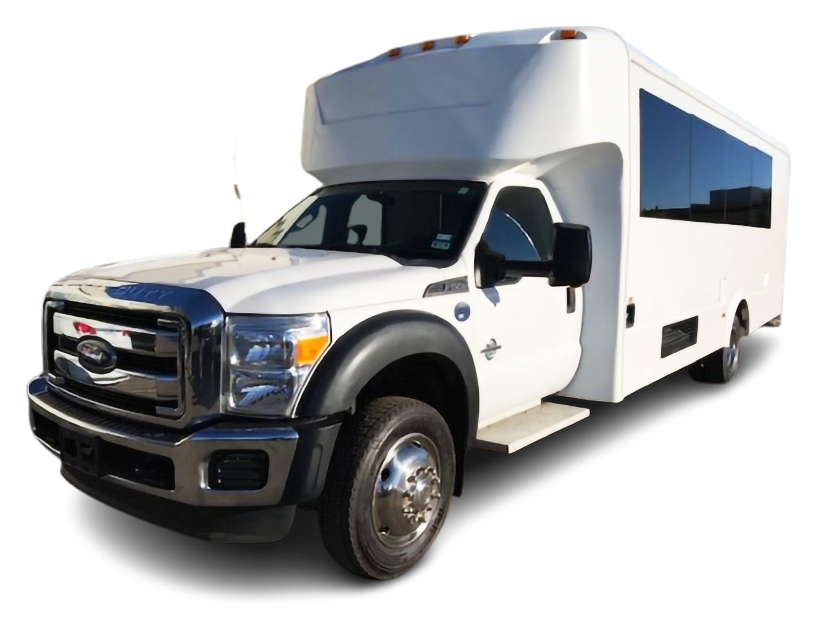 Luxury 26-Passenger Ford Party Bus premium group transportation in Bakersfield