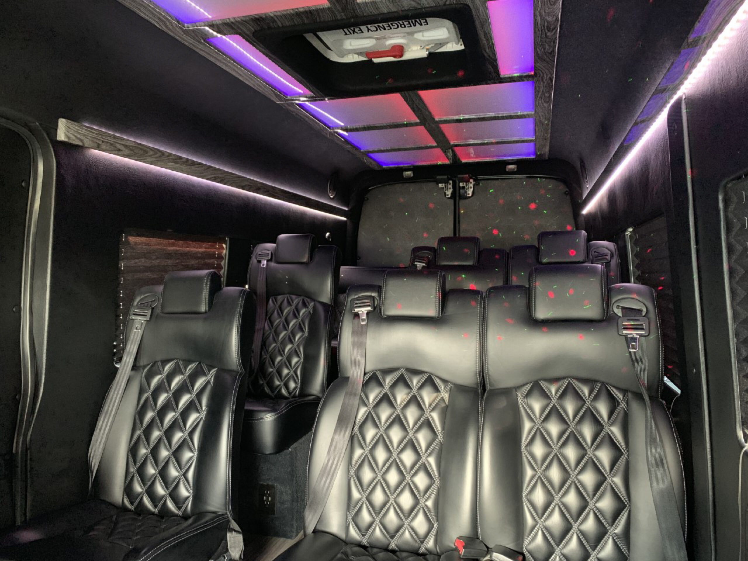 Ford Transit Van premium limo and shuttle service in Bakersfield