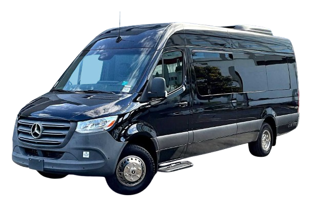 Mercedes-Benz Sprinter Passenger luxury van service in Bakersfield with spacious seating for group travel, airport transfers, weddings, and corporate events.