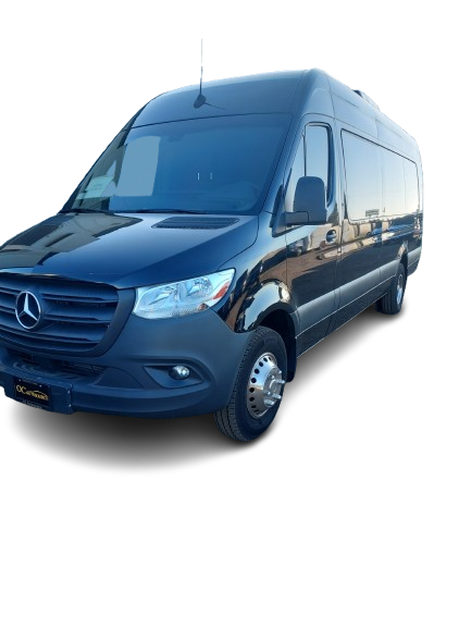 Mercedes-Benz Sprinter Passenger luxury van service in Bakersfield with spacious seating for group travel, airport transfers, weddings, and corporate events.